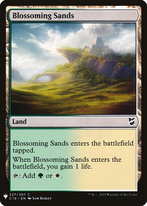 《花咲く砂地/Blossoming Sands》[PWシンボル付き再版] 土地C